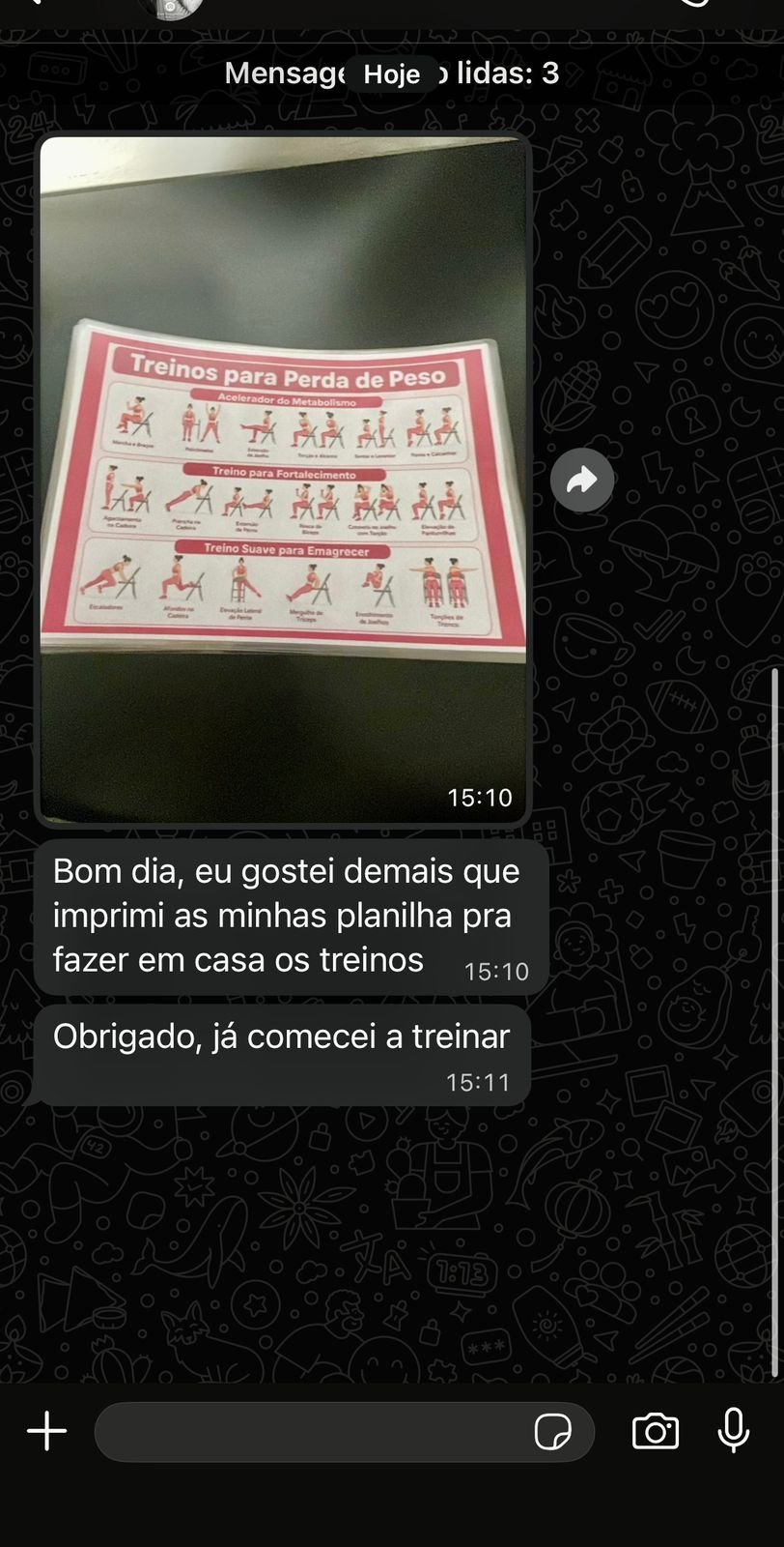 Depoimento real WhatsApp - Bom dia, gostei demais